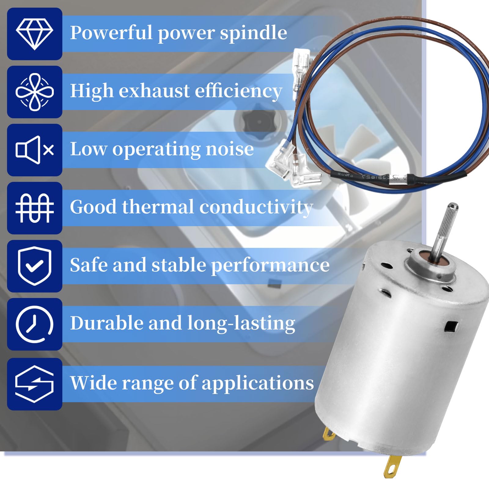 BVD0218-00 12V DC Vent Fan Motor Compatible with Ventline Range