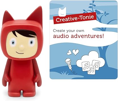 Tonies Creative Toy Figurine - Record and Upload up to 90 Minutes of Your Own Stories and Songs - Red/Light
