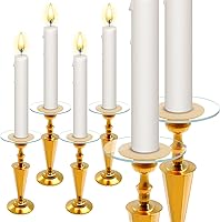 Vista 1 de Vesici 15 protectores de goteo de velas de vidrio para candelabros de vidrio transparente, bobeches redondos de cera para candelabros, anillos