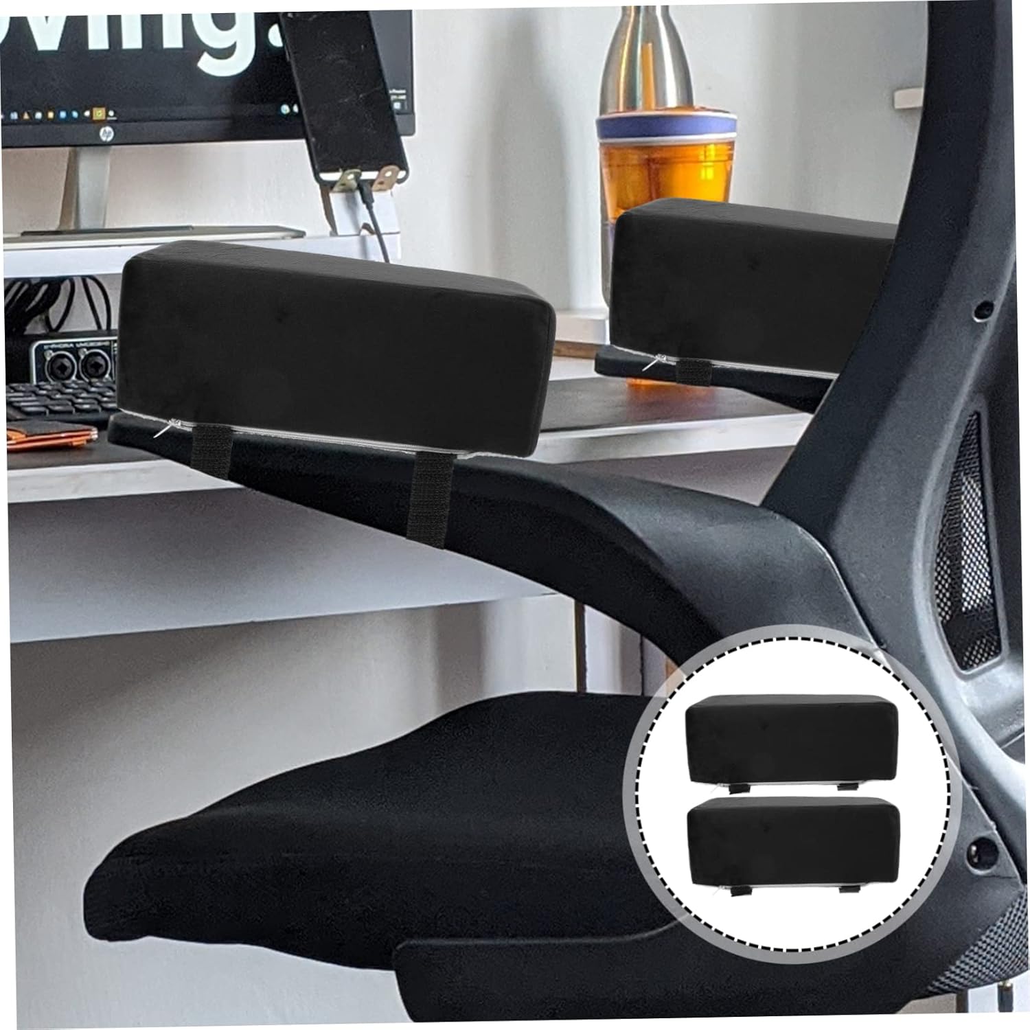 KICHOUSE 2pairs Comfortable Armrest Pad for Office Chair Gaming Chair Desk Lateral Support for Wheelchair
