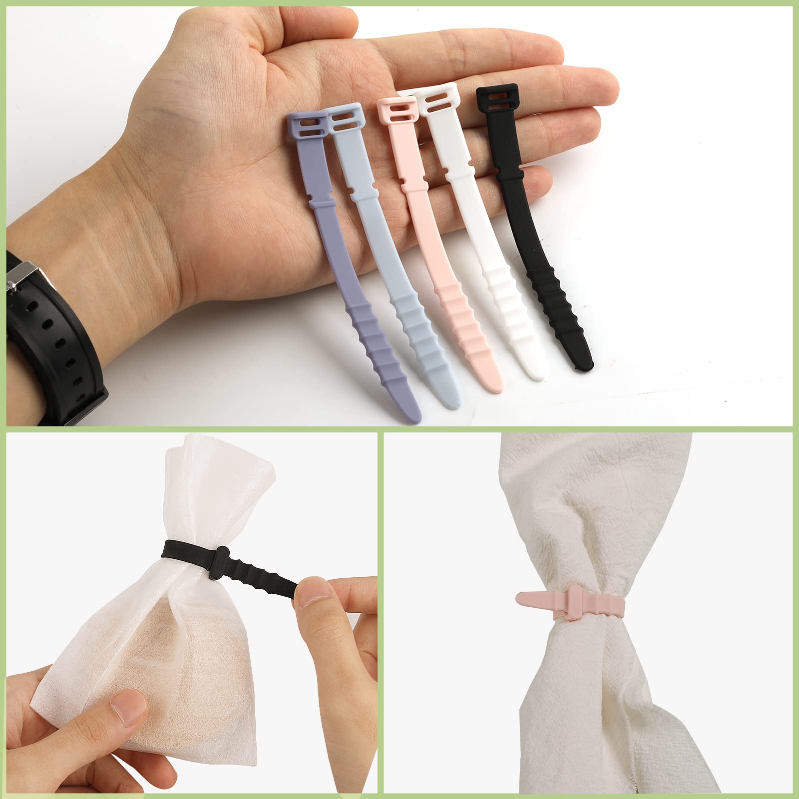 20 Stück Wiederverwendbare Silikon-Kabelbinder – Selbstverriegelnd, Elastisch, 11,4 Cm – Für Kabelmanagement
