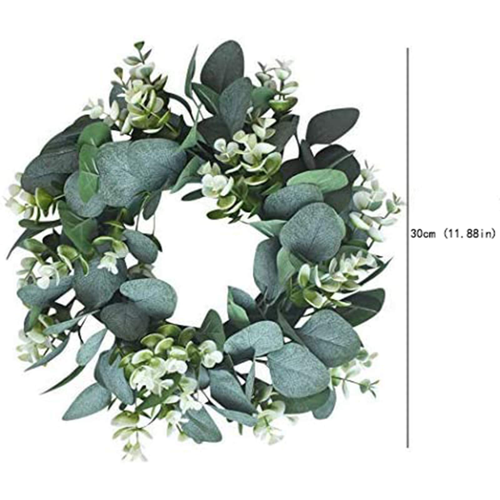MIAOXIAO Corona De Navidad Puerta Guirnalda de Eucalipto Artificial Simulación Hierba Aldaba Colgante Corona para Boda El Interior O El Exterior De La Decoración De Navidad