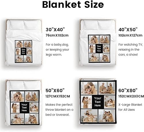 Miniatura 7 de Dr.TOUGH Mantas personalizadas con texto de fotos, mantas de fotos personalizadas, fotos personalizadas con mis propias fotos, foto-6