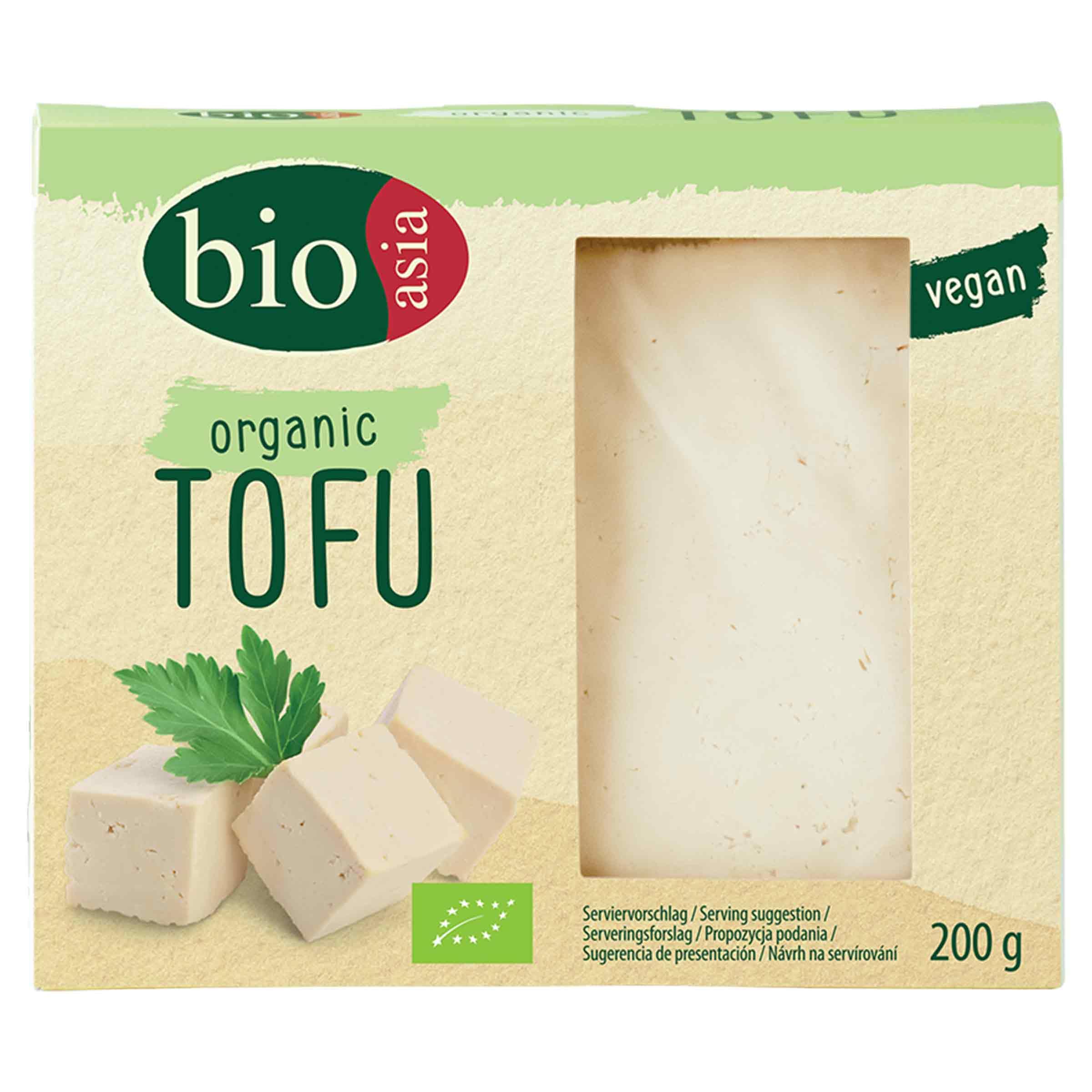 BIOASIA Tofu ecológico, Tofu ecológico neutro, naturalmente vegano y sin gluten, 1 x 200 g