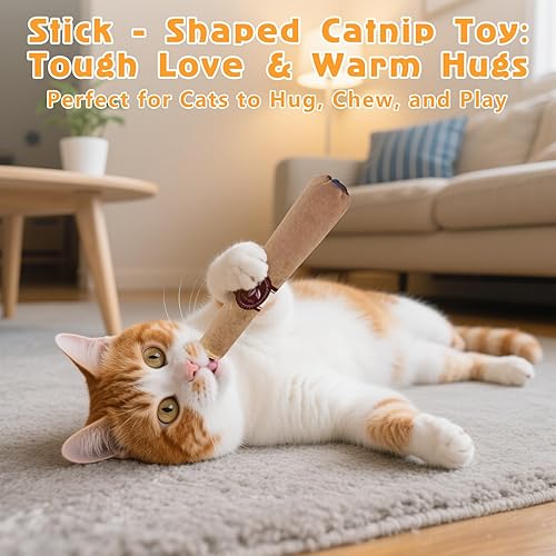 Miniatura 6 de Paquete de 3 juguetes de hierba gatera para gatos, juguetes masticables rellenos de hierba gatera 100% pura orgánica para patear y aliviar el estrés