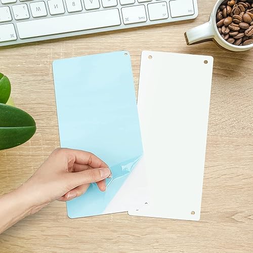 Miniatura 3 de Letrero de aluminio en blanco  Blanco  9.84 pulgadas de alto, 3.94 pulgadas de ancho, aluminio  Paquete de 24 (9.84 x 3.94 pulgadas, blanco-24