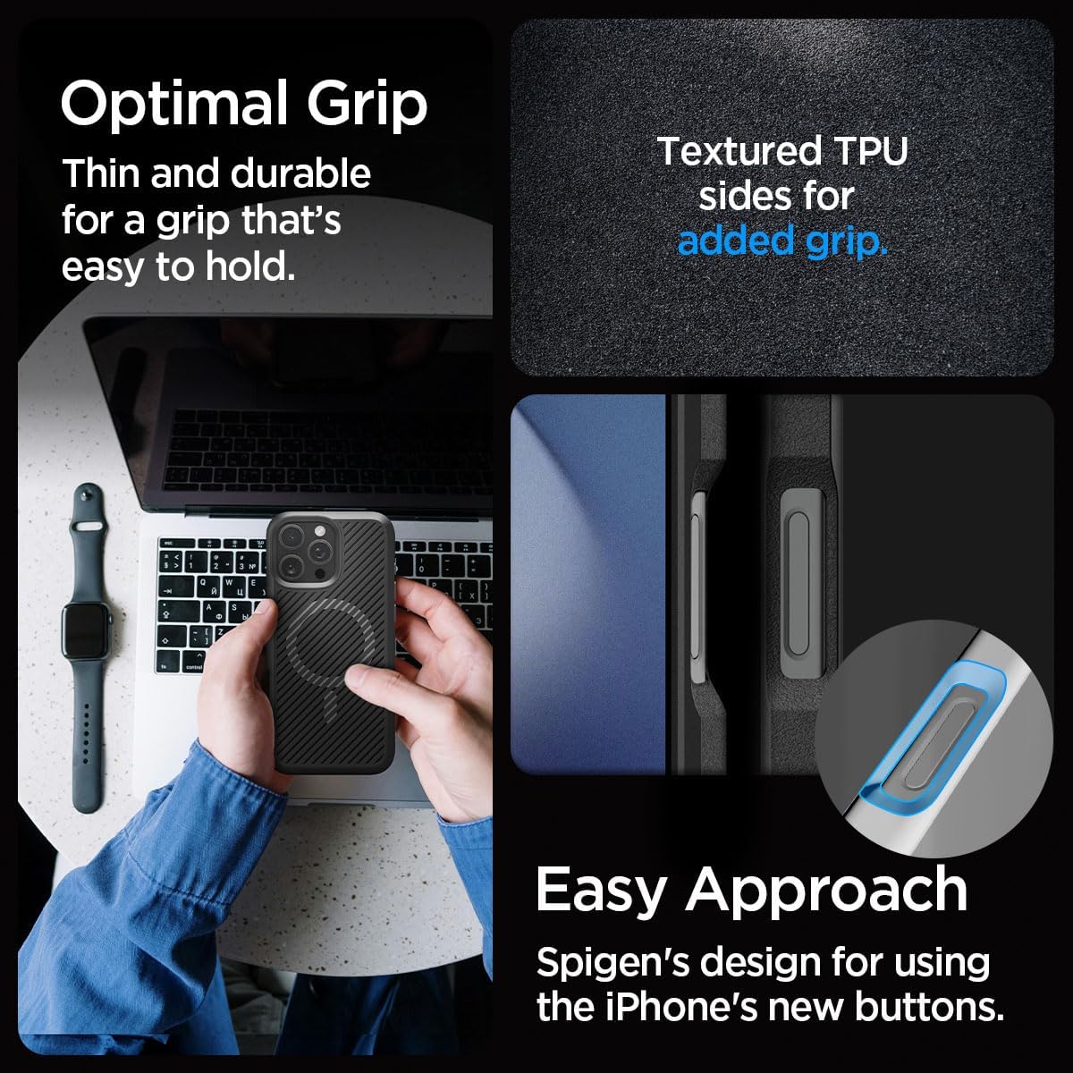 Spigen Core Armor MagFit Designed for iPhone 6.9" Case [Military-Grade Protection] Compatible with MagSafe - Matte Black
