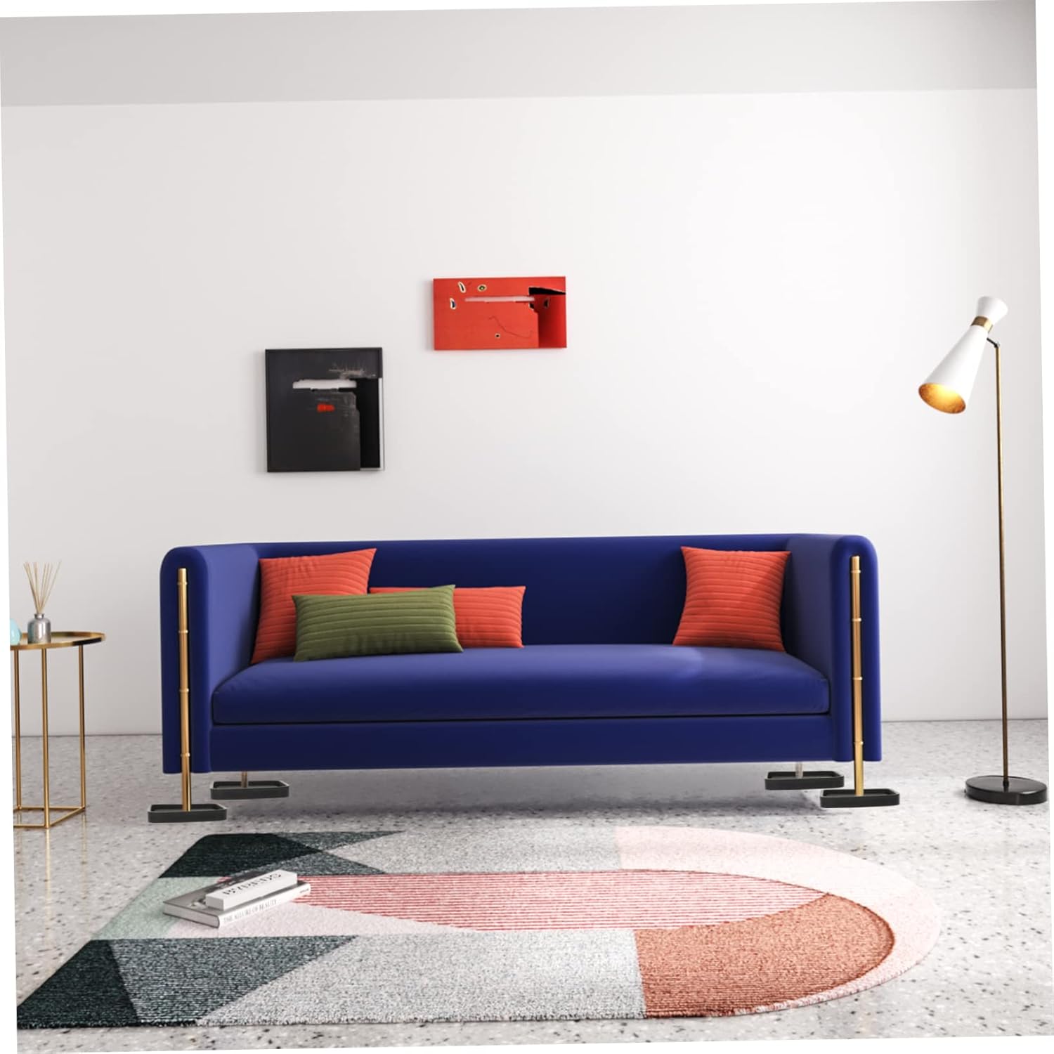 8pcs Lifts Risers Furniture Feet Levelers Silicone Furniture Leg Mats Non-Slip Pads for Moving Bed Risers