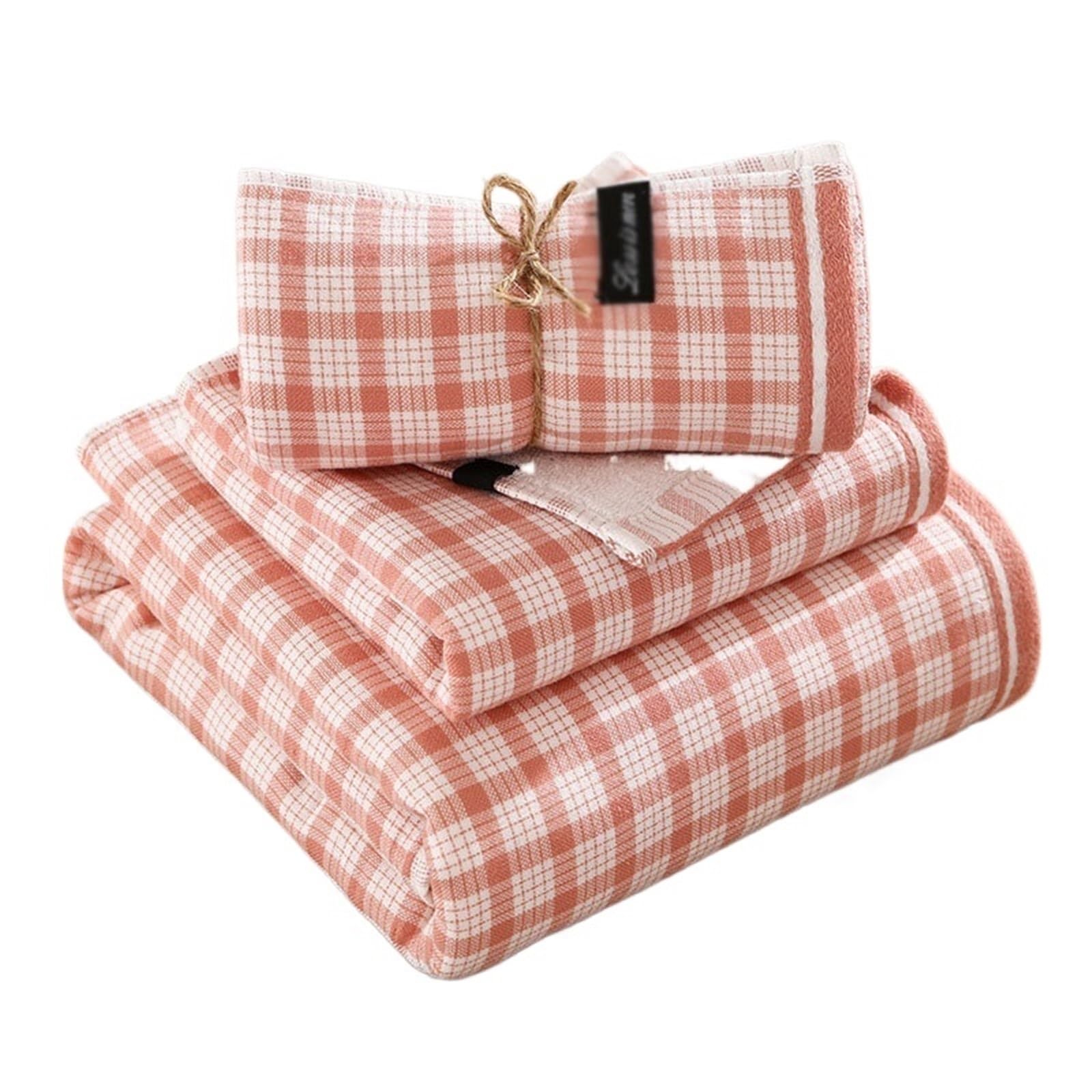 Juegos de baño de toallas ultra suaves de 3 piezas EDQPLL toallas de baño color rosa