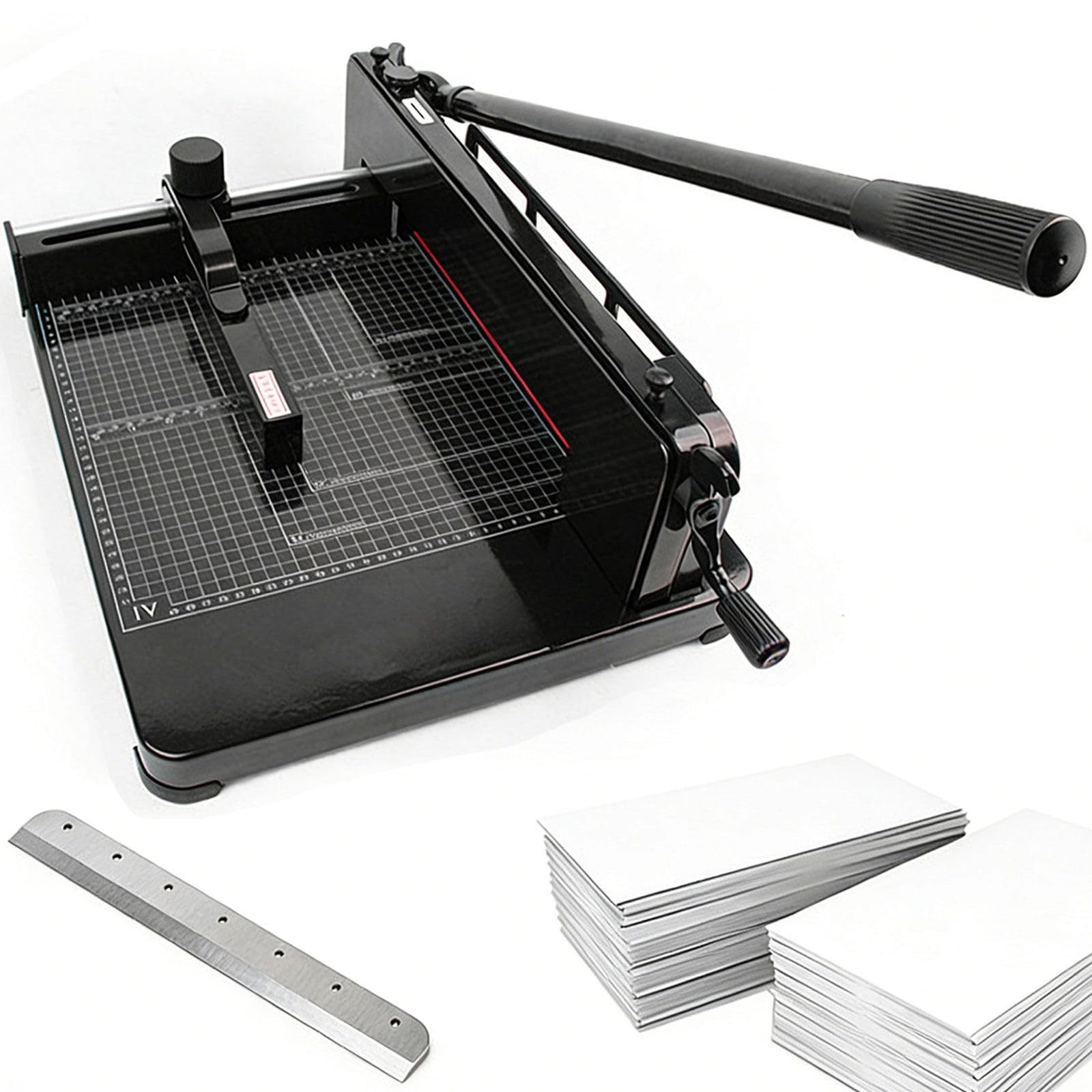 Massicot guillotine robuste avec lame de 30,5 cm, capacité de coupe maximale de 400 feuilles pour bureau et imprimerie
