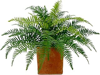 Nearly Natural 22in. Artificial Fern Plant in Decorative Planter