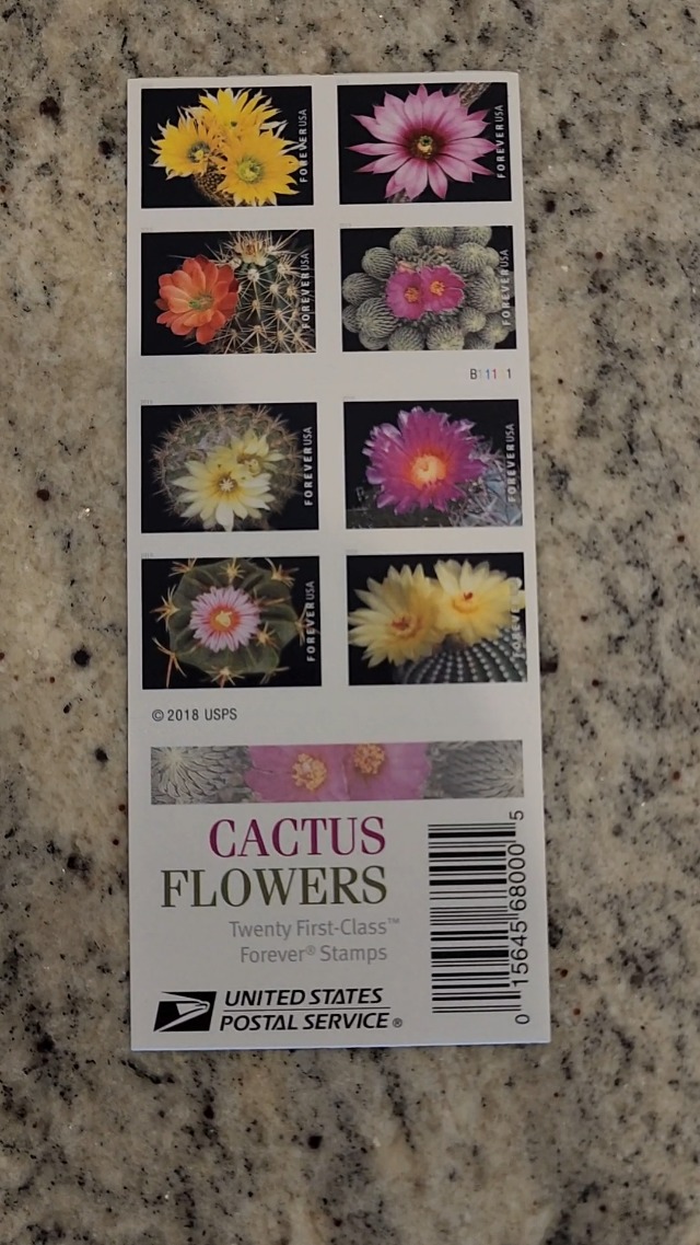 Amazon.com: Cactus Flowers Book of 20 Forever First Class Postage  display picture 1