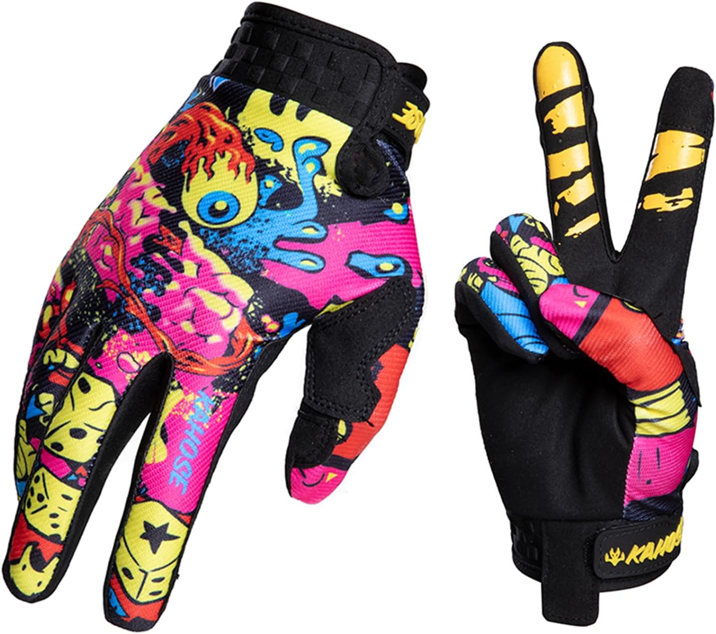 Ghost Eye‌ Cycling MTB Full-Finger Gloves-Touchscreen Compatible Lightweight & Breathable Anti Slip Shock-Absorbing Wear-Resistant for Men/Women All-Season