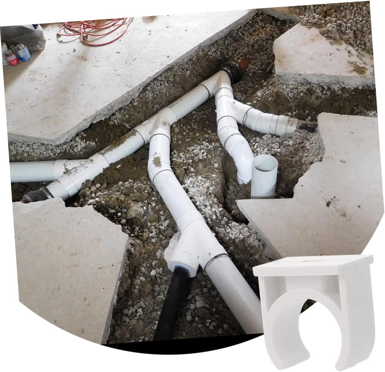 Pvc Support Hangers Clips Shaped Pipe Holders for Efficient Pipeline Organization Easy Installation High Strength Lightweight Design White