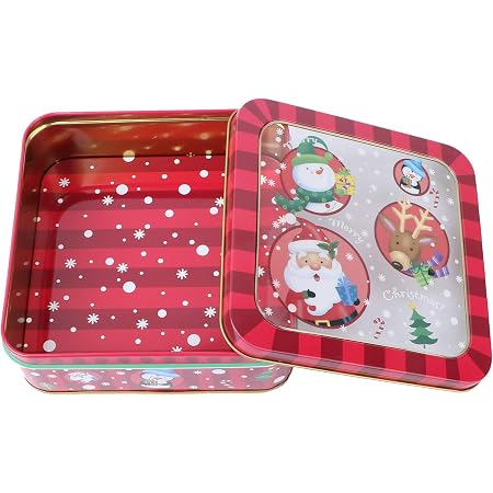 Boites Vides Elegantes De Fer Blanc En Metal 4pcs Boites A Biscuits De Noel Noel Boite Rond En Metal Christmas Boite Cadeau Vide Retro Boite De Rangement Pour Bonbon Cadeau Gateau Style Aleatoire