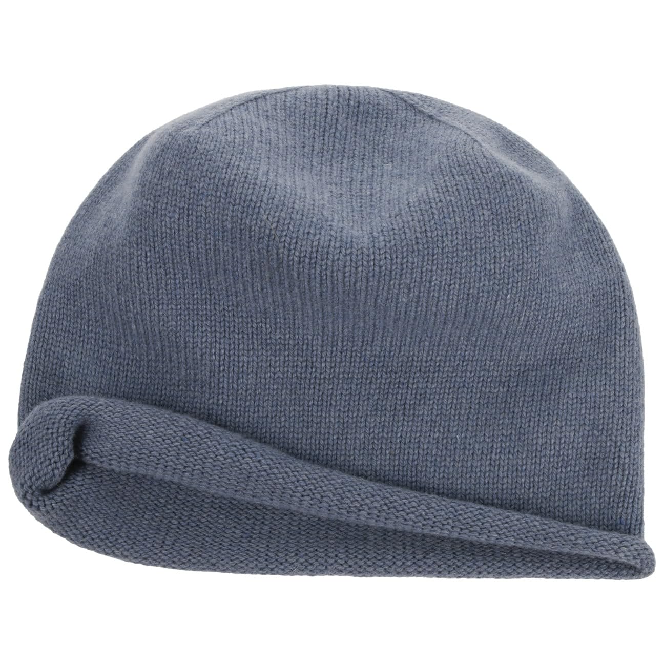 LIERYS Merino Kaszmir czapka Zrolowany brzeg Wyprodukowano w Niemczech Unisex Jesien Zima