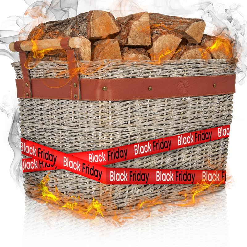 OAKAGE® Holzkorb für Kaminholz Groß aus Weide Kaminholzkorb...