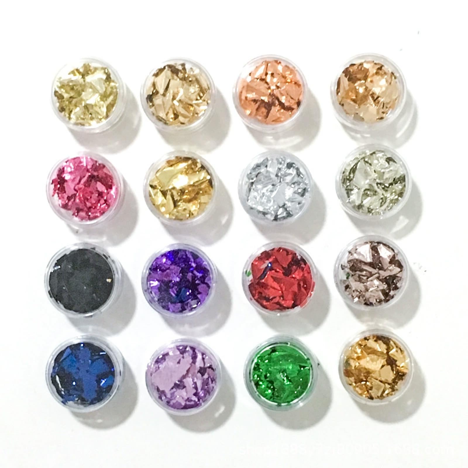 Copos de lámina dorada para revivir objetos viejos con hoja metálica de 16 colores