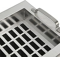 Vista 7 de Molde de metal para paletas, molde comercial para paletas, 40 agujeros para palitos de acero inoxidable con soporte, molde para paletas de hielo