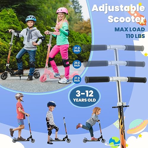 Miniatura 9 de TENBOOM Juguetes de scooter para niños de 6 a 12 años, 3 a 5 años, regalos de cumpleaños de Navidad para niñas y niños, patinete plegable fácil con