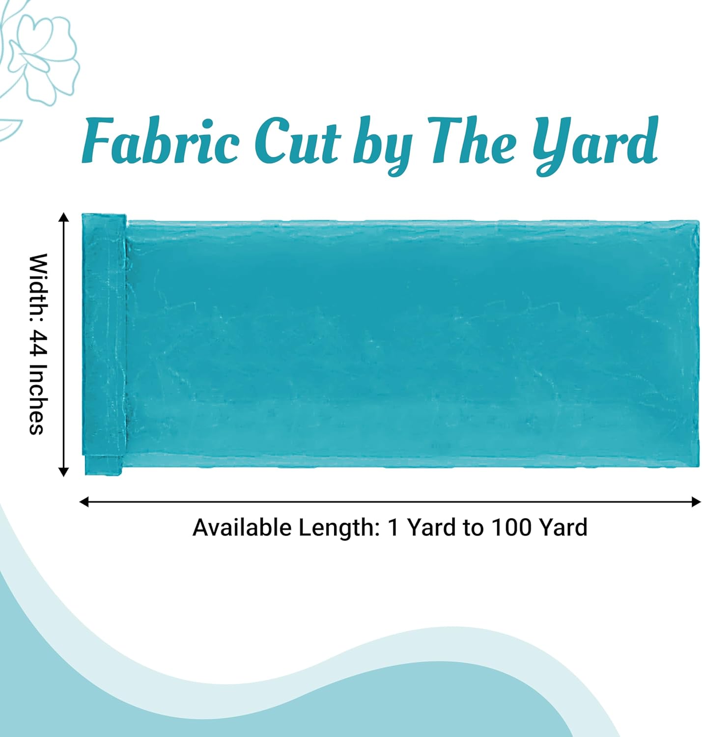 MDS Pack of 10 Yard Sheer Organza Fabric for Wedding Party Home Event Banquet Decorations, Backdrop Curtain Craft Dress Sewing Fashion DIY Crystal Organza Tulle Fabric Bolt 44” Wide - Light Teal