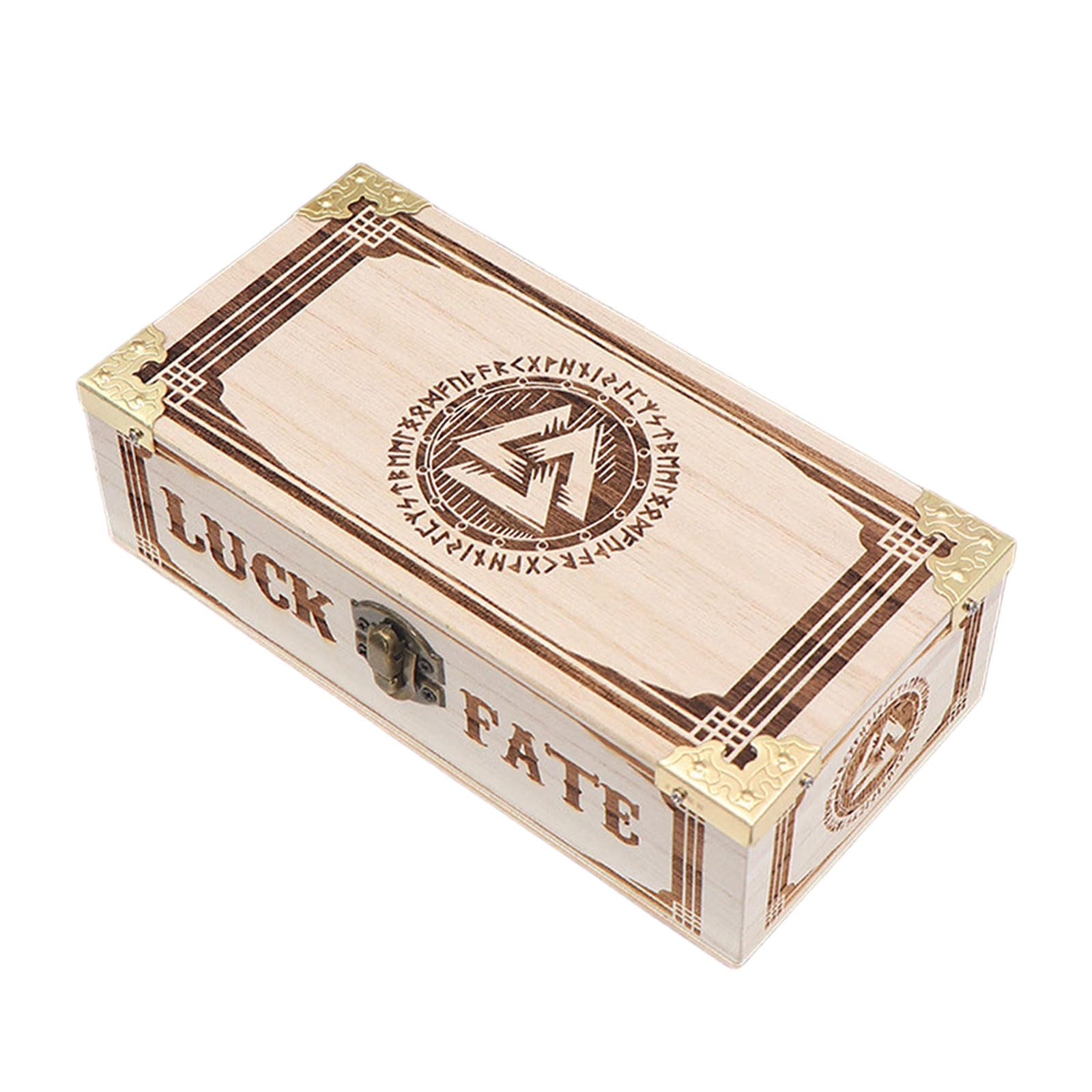 GMBYLBY Tarot Deck Game Card Organizers Storage Box Tarot Deck Holder Container Tarots Cards Case Holder Wood Tarots Card Box Empty Storage Case