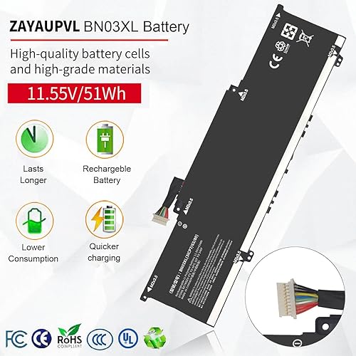 Miniatura 2 de ZAYAUPVL 51Wh BN03XL L77034-005 Batería para HP Envy X360 Reemplazo de batería 49.2 ft-ee0xxx 49.2 ft-ed1xxx 49.2 ft-ee0023dx 49.2 ft-ed1023dx, Envy
