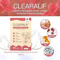 Vista 53 de CLEARALIF Laundry Detergent Sheets, Orange, 64 Load, CLEARALIF Laundry Detergent Strips Eco Friendly & Hypoallergenic