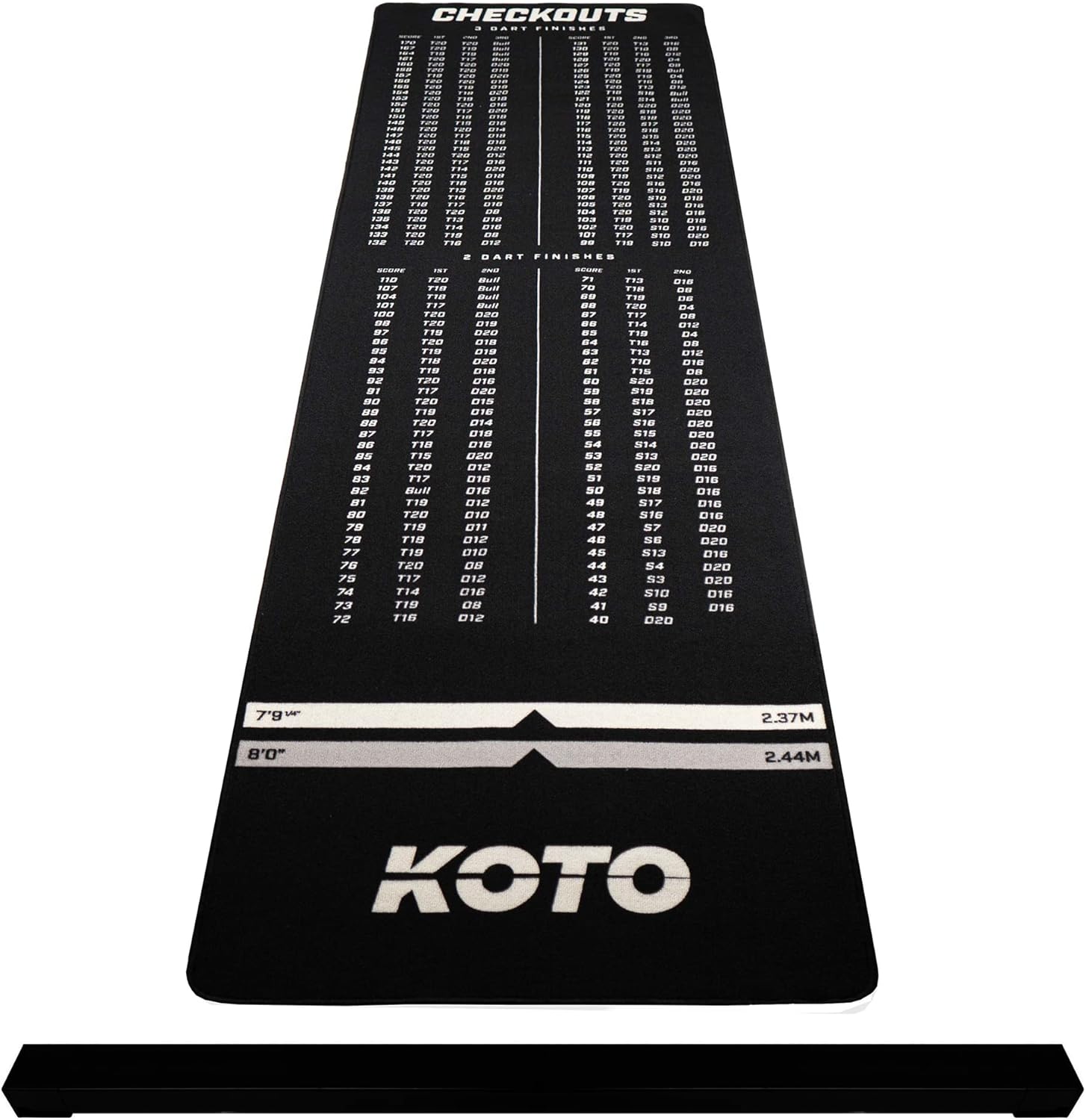 KOTO Oche Carpet Checkout, 285 x 80 cm, Carpet, Oche, Darts, Games