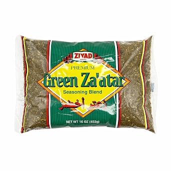 Ziyad Premium Green Zaatar Seasoning - Middle Eastern Spices, 16 oz