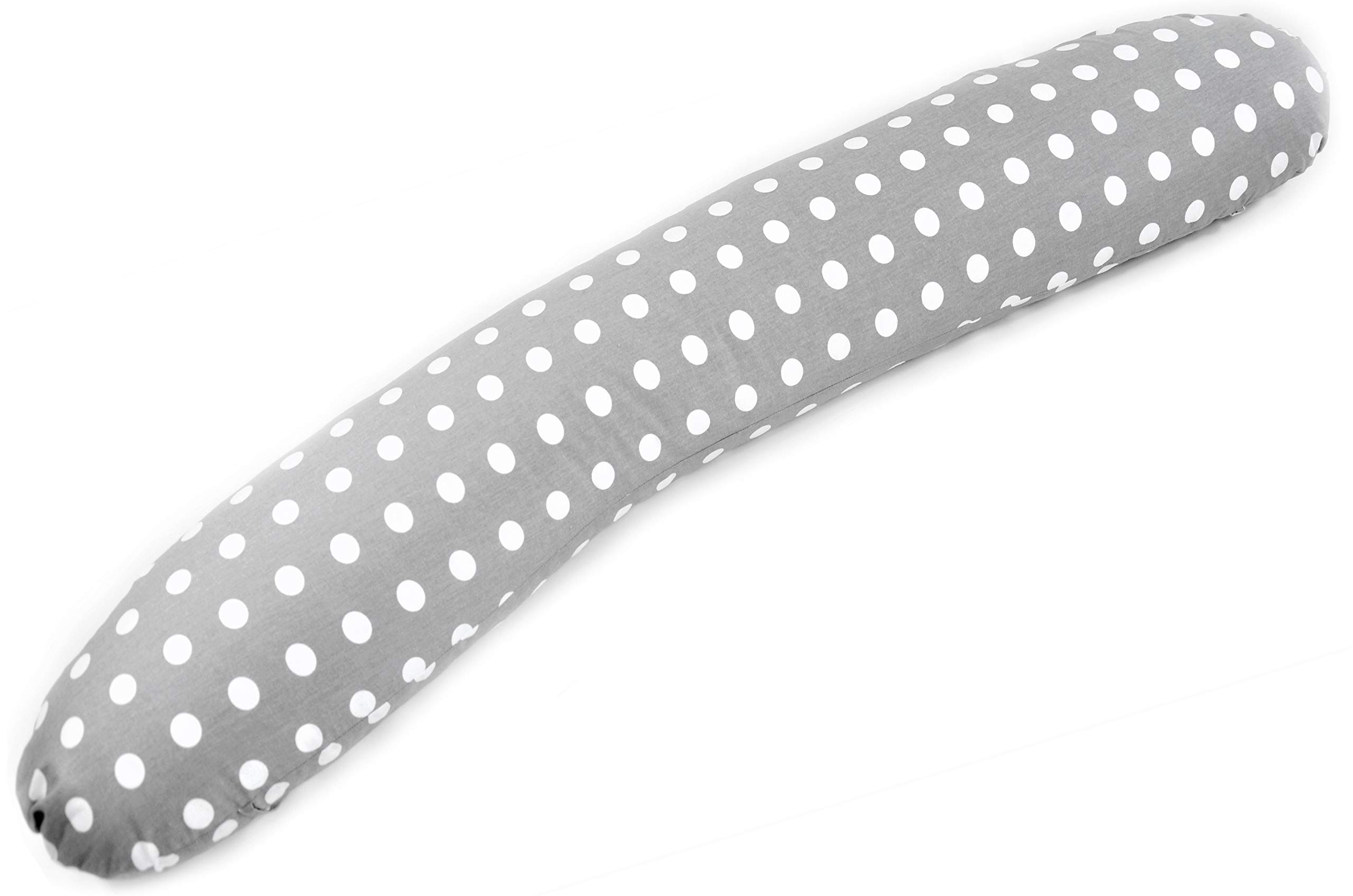 ekm trade 170cm XXL Stillkissen Schwangerschaftskissen Lagerungskissen Seitenschläferkissen große Farbwahl Handmade Baumwolle 100% aus Zertifizierte Materialien (7 – Weiß – Mäuse)