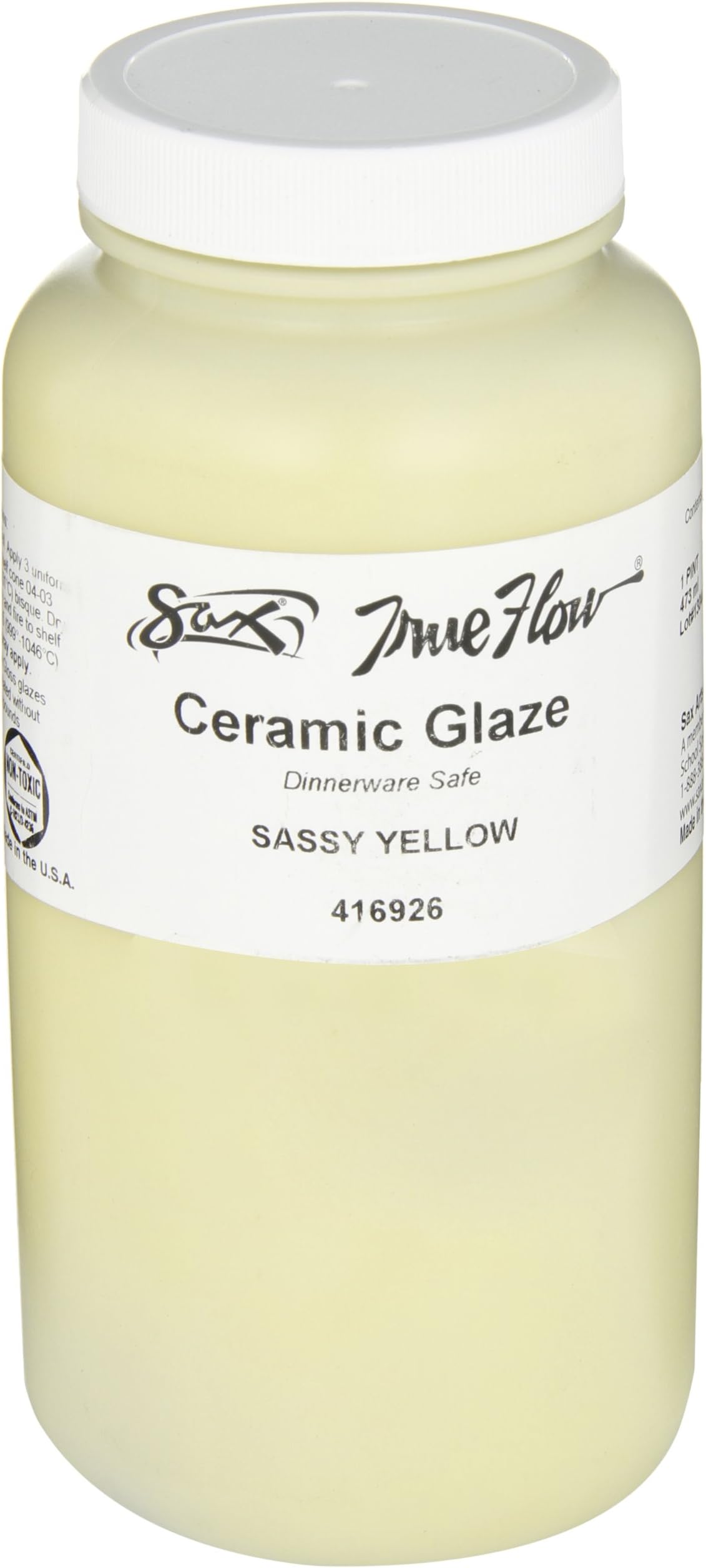 Sax True Flow Gloss Glaze - 1 Pint - Sassy Yellow