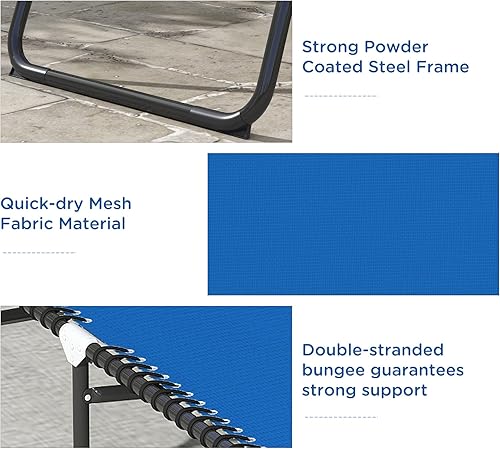 Miniatura 5 de Outsunny Silla Tumbona Plegable, Silla de Bronceado para Patio, Tumbona para Exteriores con Respaldo Reclinable de 4 Posiciones, Asiento de Malla