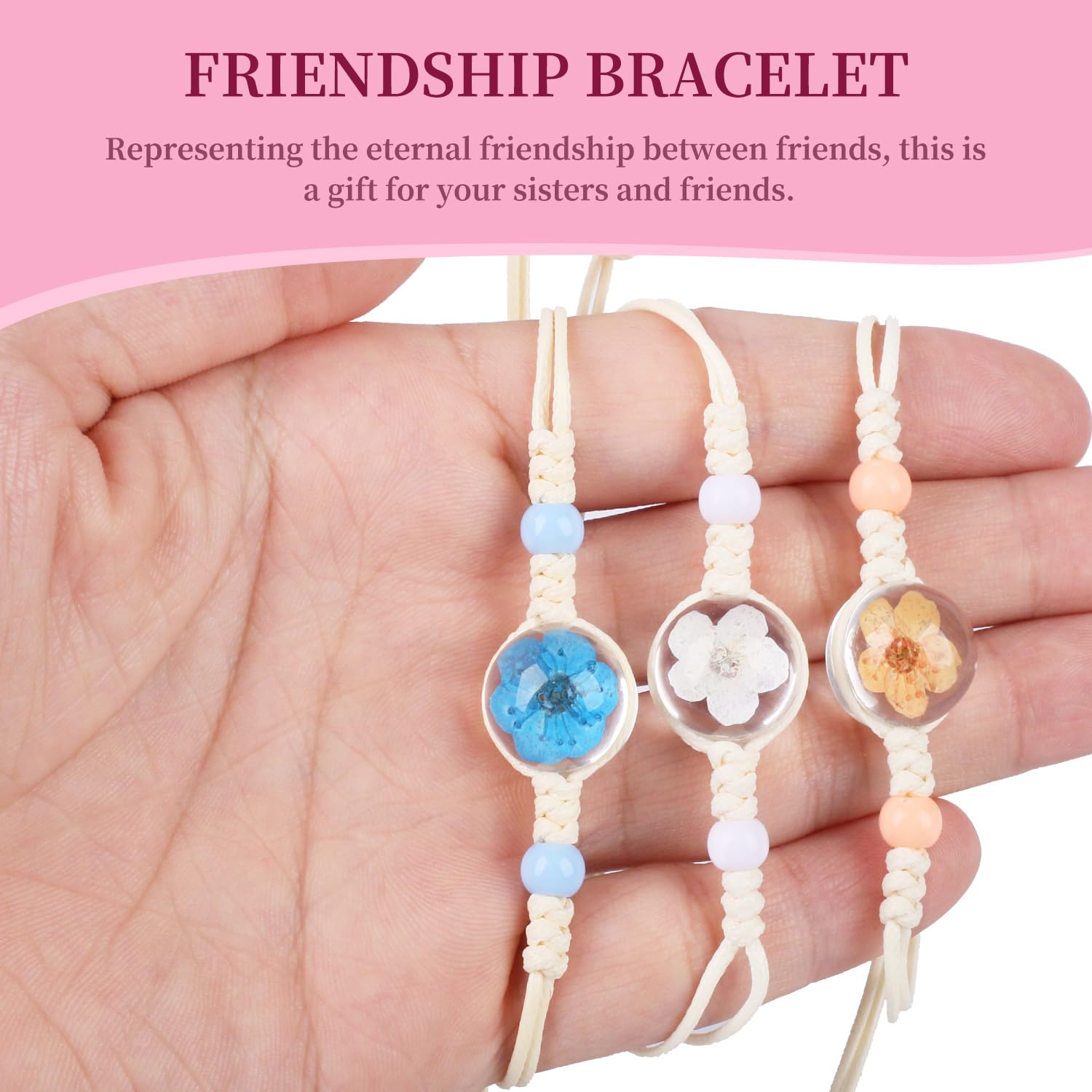 AUAUY Lot De 12 Bracelets Pour Fille, Bracelets D'amitié Pour Fille, Cadeaux D'anniversaire Pour Enfants, Bonbonnières Pour Fête D'anniversaire De Noël, En Bois