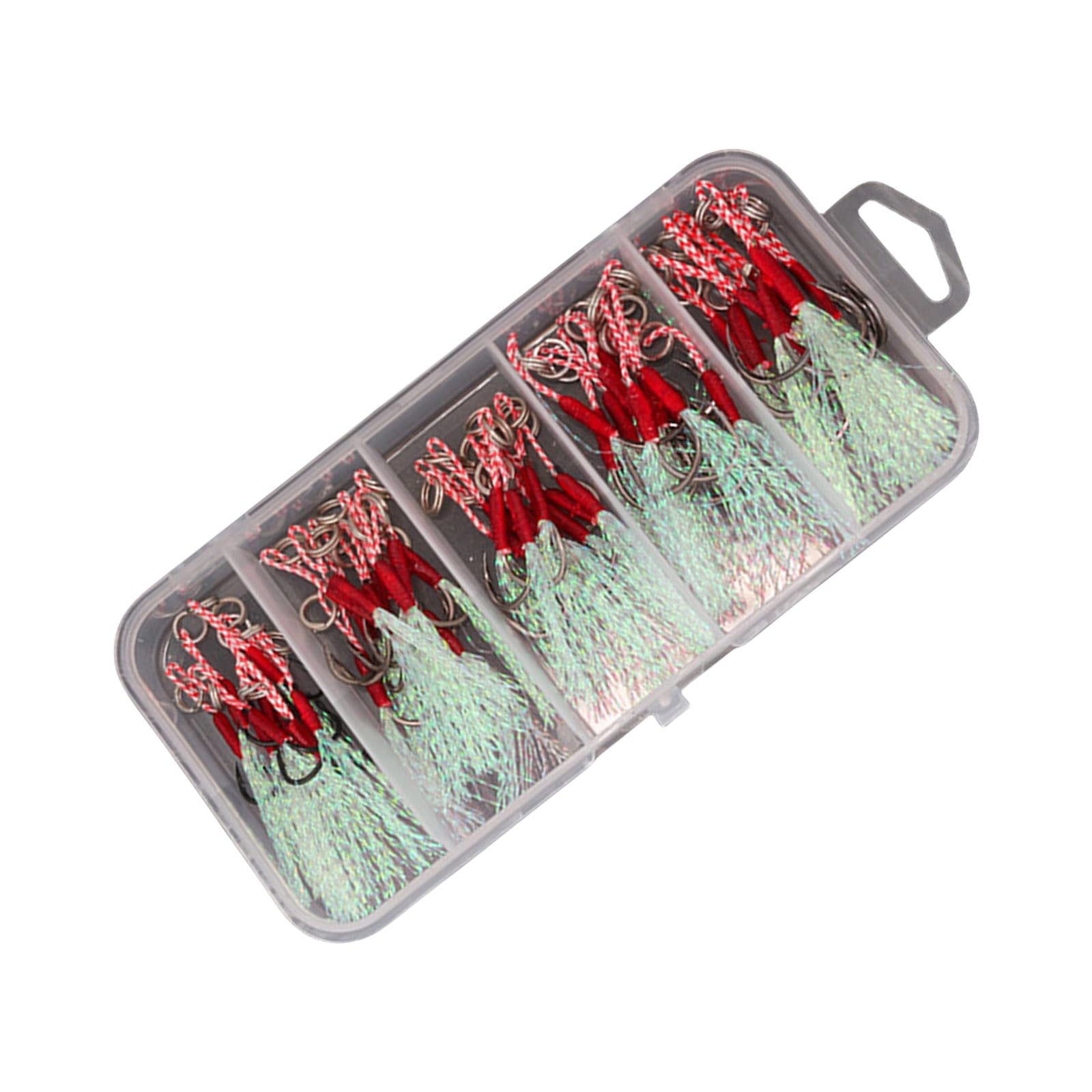 50Pcs Pesca Assist Hook Kit Jigs Assistere Slow Rapidamente Caduta Accessori Strumento di Piccole Dimensioni Jigging Lento Rapidamente Caduta