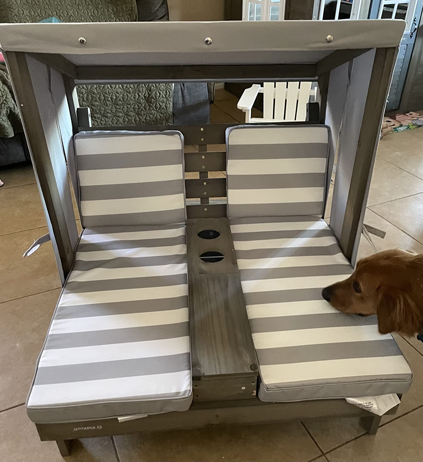 26/mo Finance KidKraft Outdoor Table & Bench Set with Cushions and