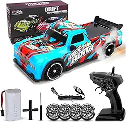 Carrinho de Controle Remoto Porche Caminhonete com LED, Carro com Pneus de Borracha, Função Drift (CAMINHONETE AZUL)