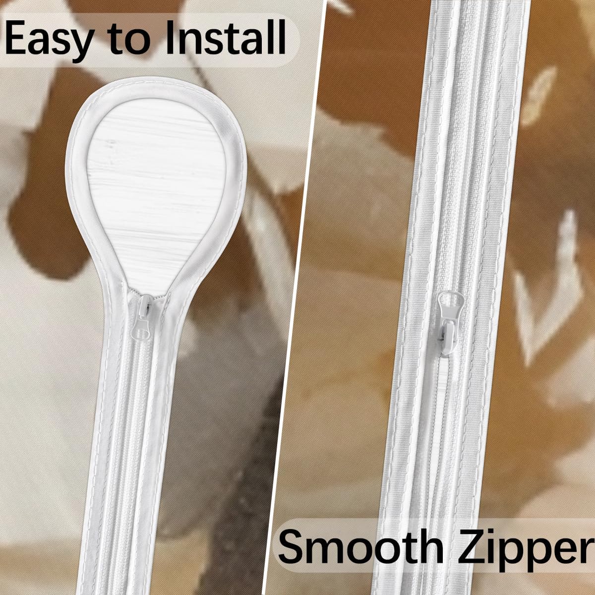 Pardick Outdoor Round Tablecloth with Umbrella Hole, Retro Outdoor Umbrella Table Cover Fitted Table Cloths with Zipper 45"-56" Waterproof Elastic Edged Patio Table Cover for Party Picnic