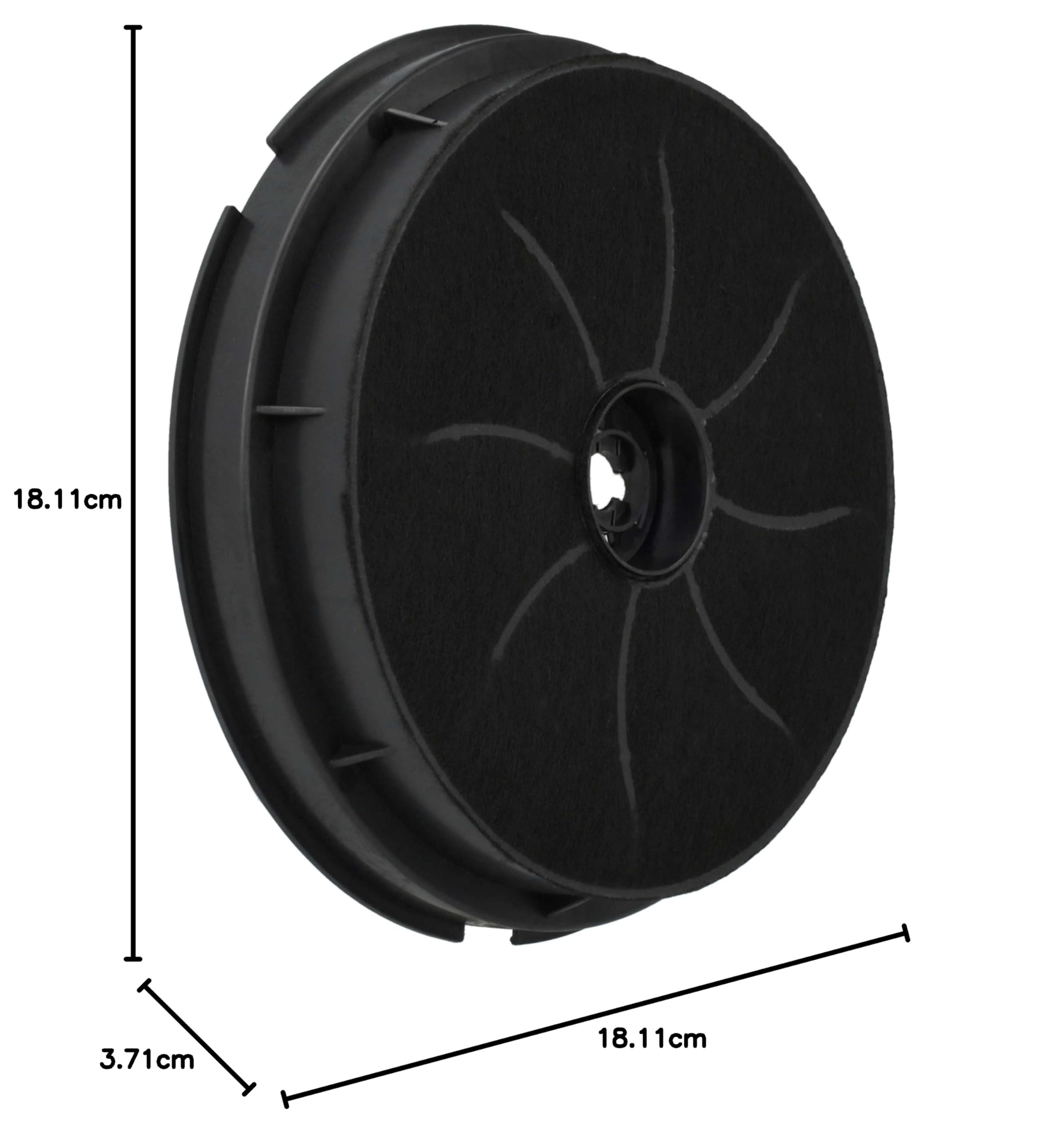 vhbw 4x Filtro a carboni attivi sostituisce Smeg FLT6, 690073176 per cappe aspiranti