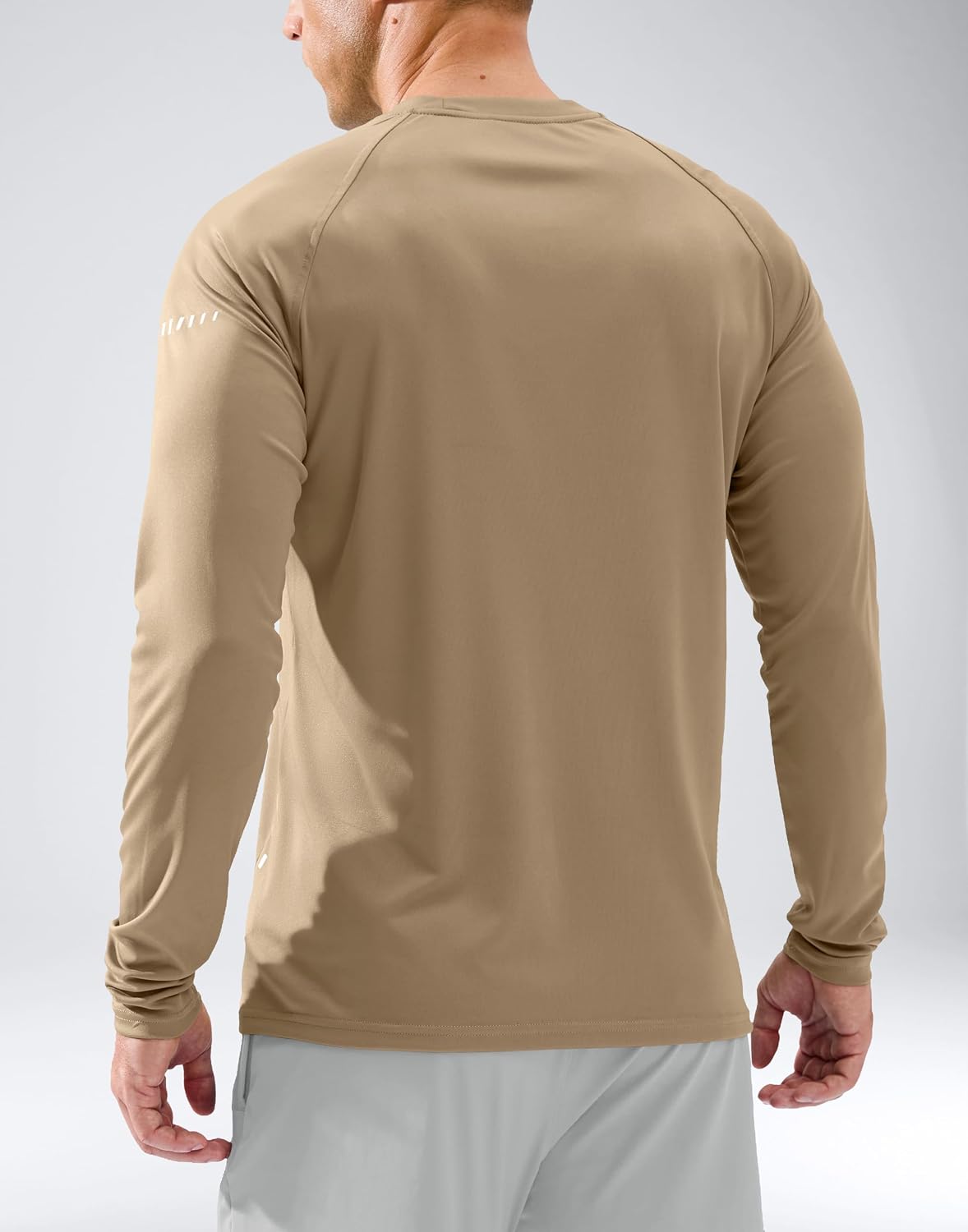 Men's Sun Protection Swim Lon Sleeve UPF 50+ Rash uard Lihtweiht Shirts | SPF, UV, Workout, Hikin, Fishin, Athletic, Runnin, Thumb Hole, Reflective Desin Shirt thumbnail