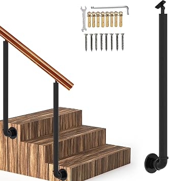 Side-Mounted Handrail for Outdoor Step, Guardrail Posts for Home Garden Corridor Lofts Decking Rail, Safety Balusters Columns85cm33.5in