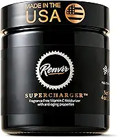 Hidratante facial masculino Supercharger, creme facial diário de rápida absorção com ácido hialurônico e vitamina C, hidratação leve para pele seca, oleosa e envelhecida, extrato de camomila