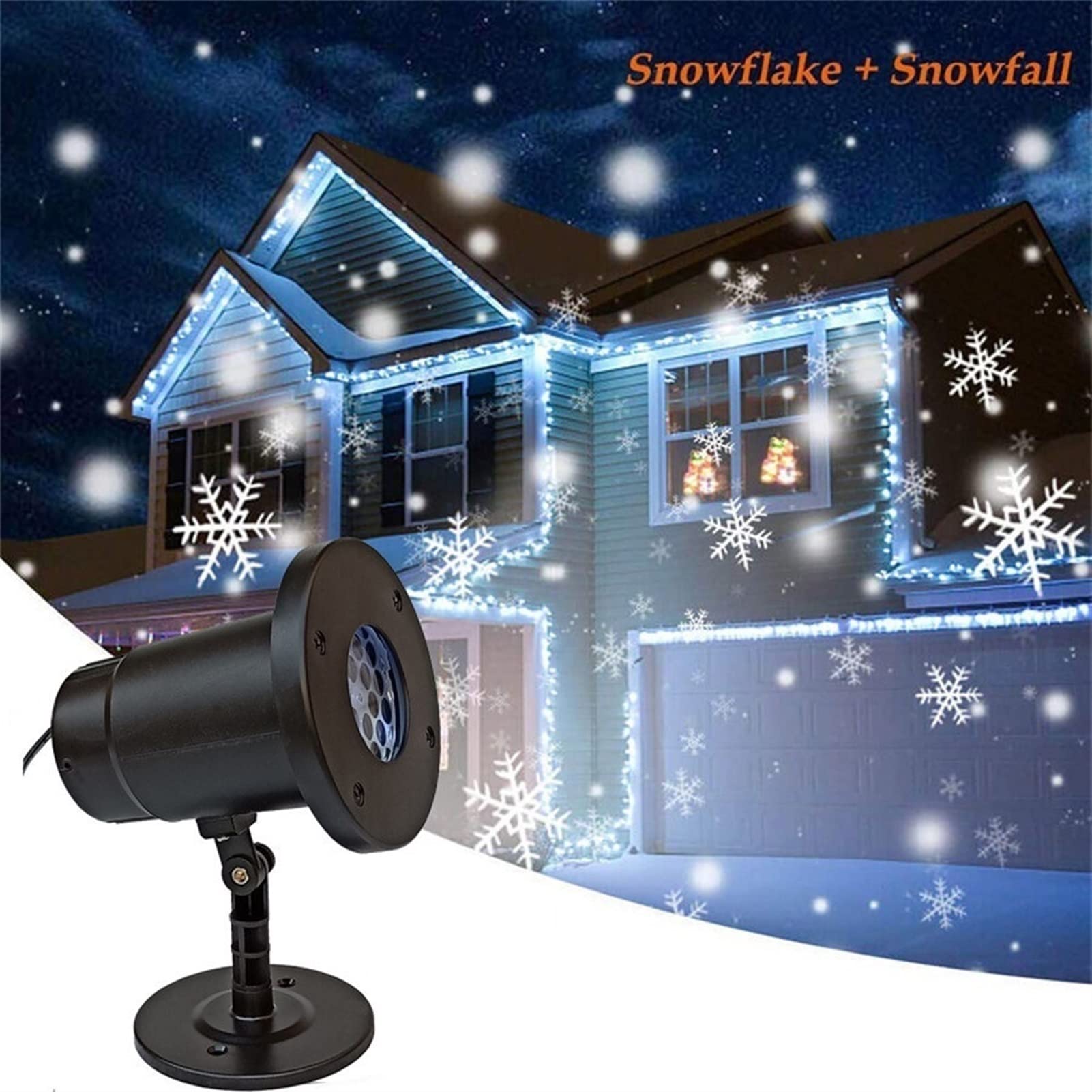 Weihnachten Schneeflocke Projektor Lichter Outdoor LED Schneefall Projektor Lichter Outdoor Party Hochzeit Schnee Fallende Landschaft Projektion Licht Lampen