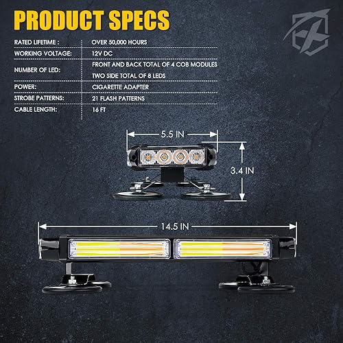 Miniatura 8 de SL-C108-VARIATION - Barra de luz estroboscópica para vehículo