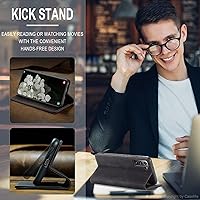 Vista 3 de SINIANL Funda de piel para Galaxy S22+ 5G, funda plegable con función atril magnético, ranuras para tarjetas, funda protectora para Galaxy S22+ 5G