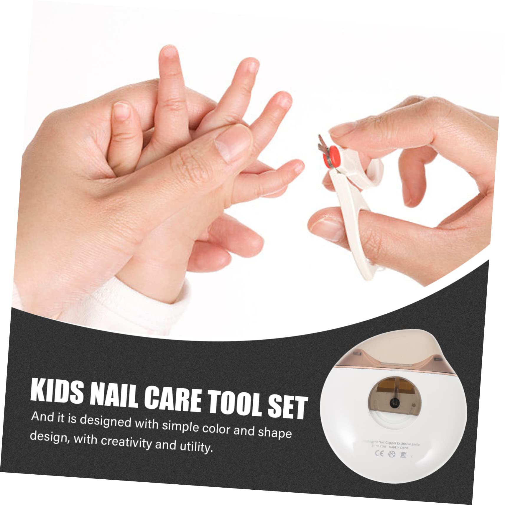 1juego Cortauñas Eléctrico Automático Para Niño y Adultos Kit De Trimmer De Uñas Seguro y Portátil Para Familiar