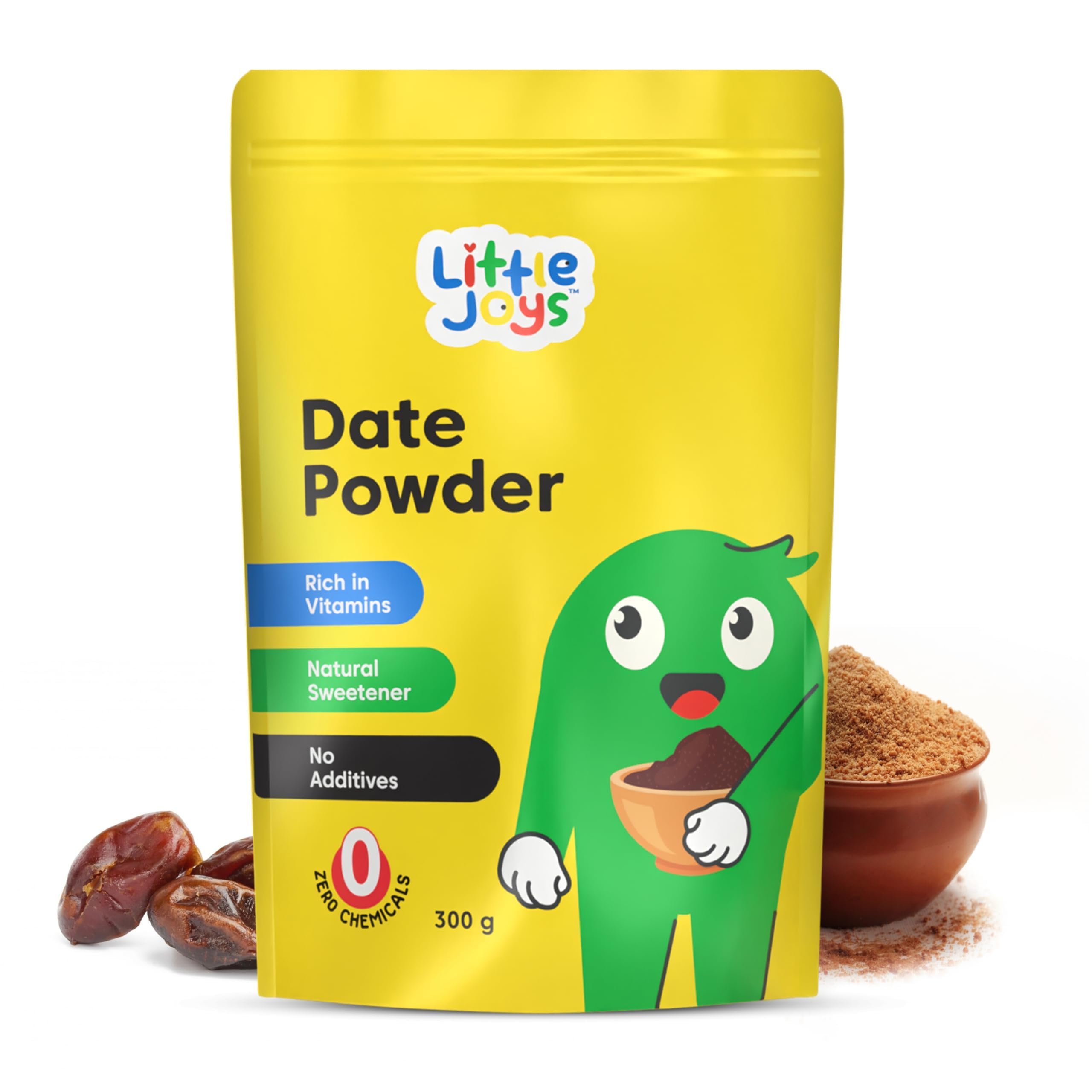 Little Joys 100% Natural Dates Powder | Natural Sweetener | No Preservatives, No Additives, No Chemicals | Healthy Substitute for Sugar | Strengthens Bones & Improves Digestion | 300gm (B0DFC1JJ6C) Amazon Price History, Amazon Price Tracker