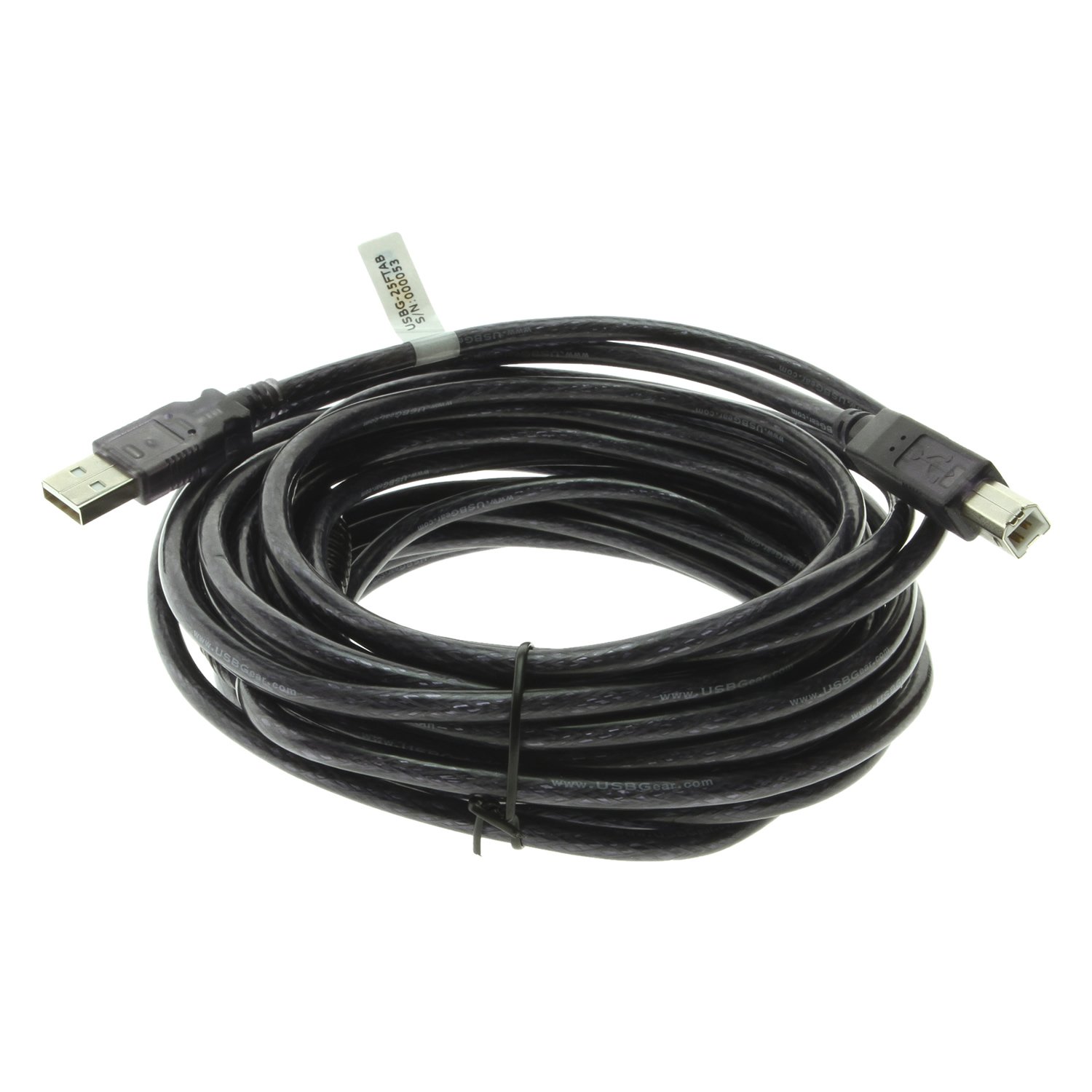 USBGear 25ft Hi-Speed USB 2.0 Active Cable A Male to B Male, Japan NEC Chip