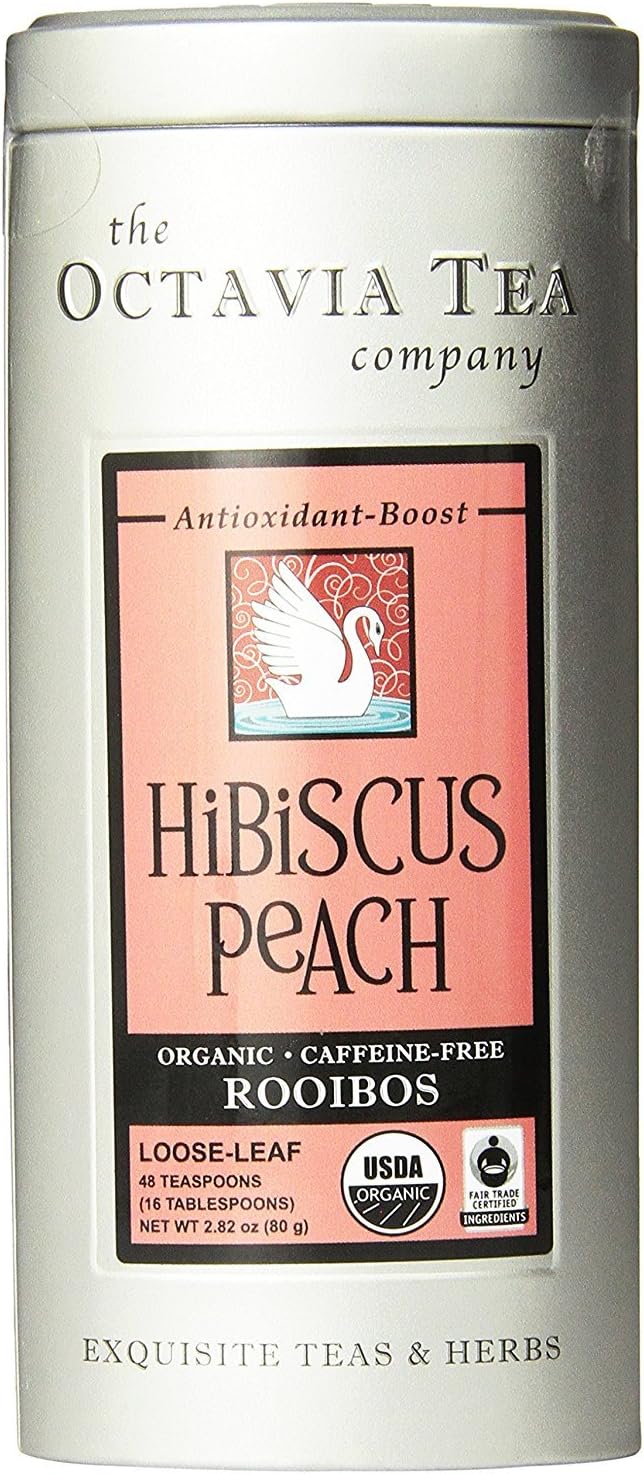 Octavia Tea Hibiscus Peach (Organic, Caffeine-Free, Fair Trade Red Tea), 2.8200-Ounce