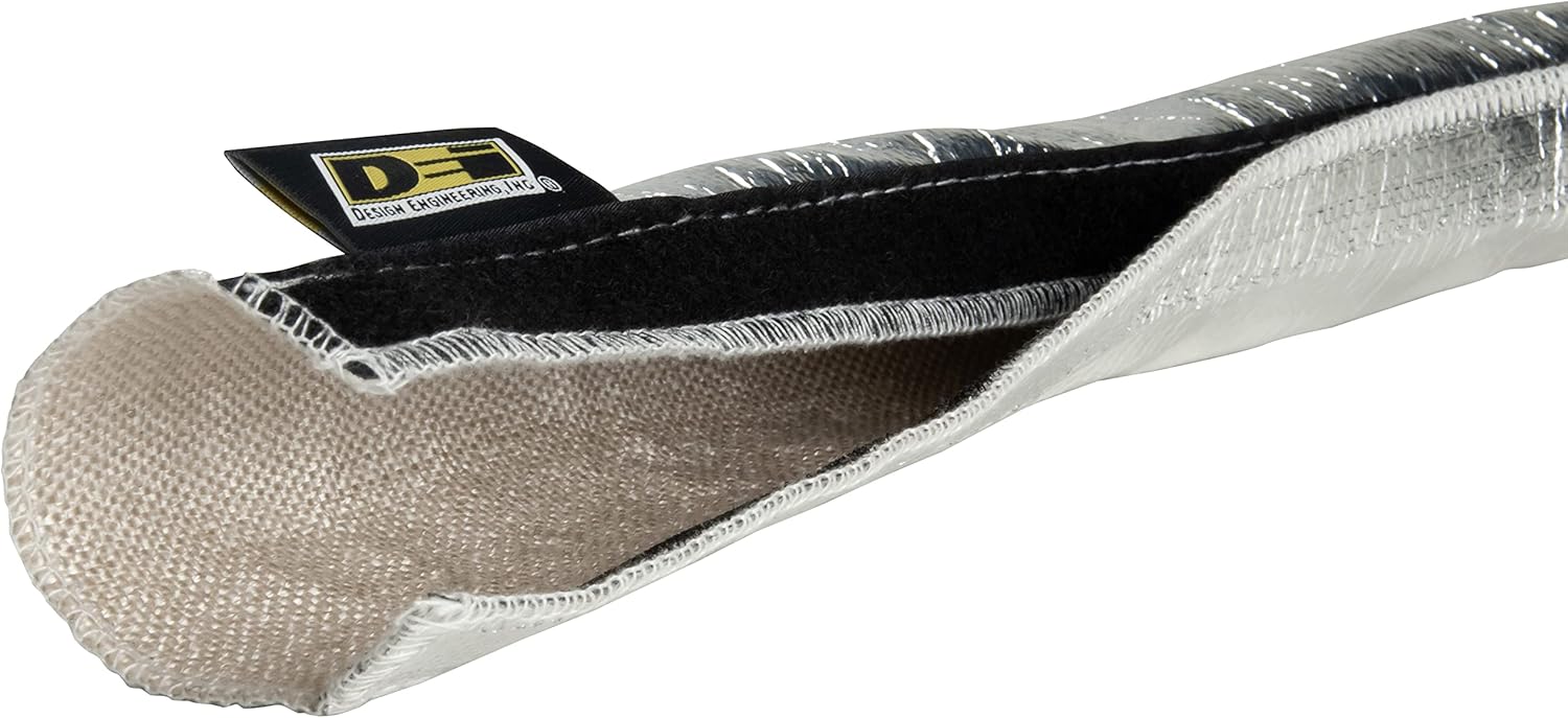 Design Engineering Heat Shroud™ – 20 an x 36 in Aluminized Sleeving | High-Temperature Protection | Hook & Loop Closure
